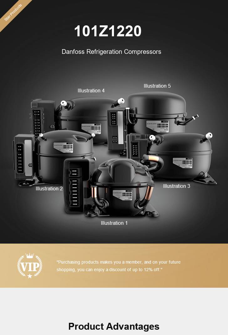 Danfoss Compressor 101Z1220, technical parameters pdf, structure diagram